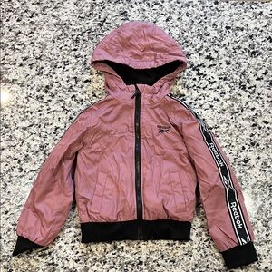 Reebok Mauve Hooded Jacket with Black Trim